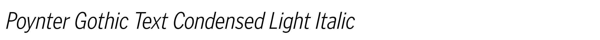 Poynter Gothic Text Condensed Light Italic image